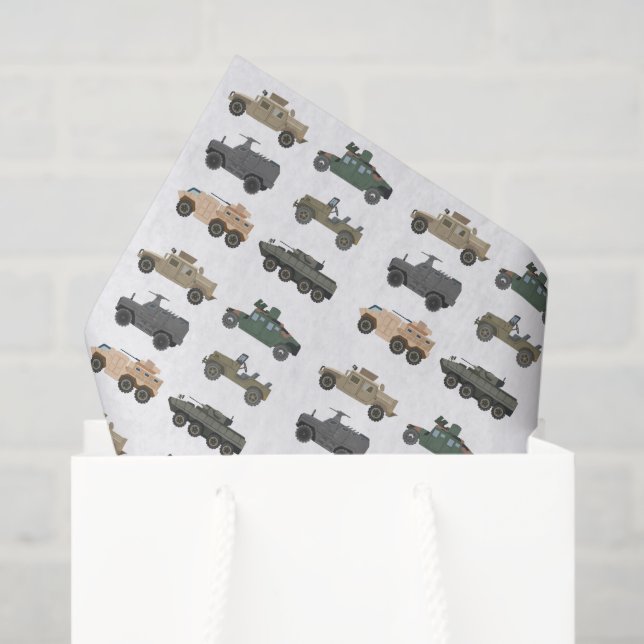 Papel De Seda Military Decoupage (Sacola de presentes)