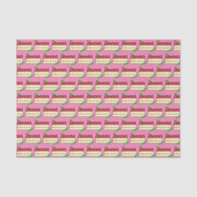Papel De Seda Mille Feuille Comida francesa Puff Framboesas de p (Frente )