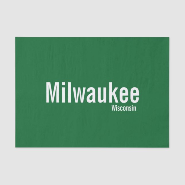 Papel De Seda Milwaukee, Wisconsin Tissue Paper (Frente )