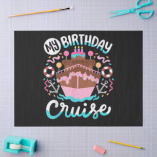 Papel De Seda Minha Viagem de Cruzeiros de Aniversário