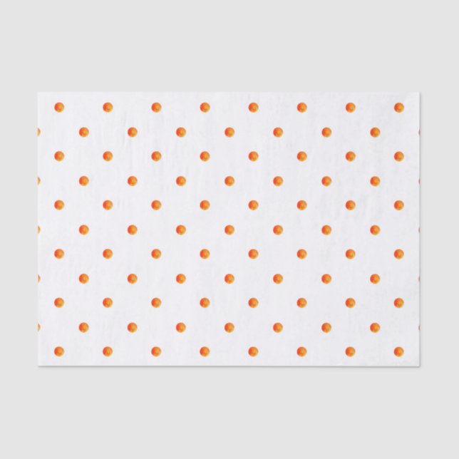 Papel De Seda Mini Bolinhas Laranja (Frente )