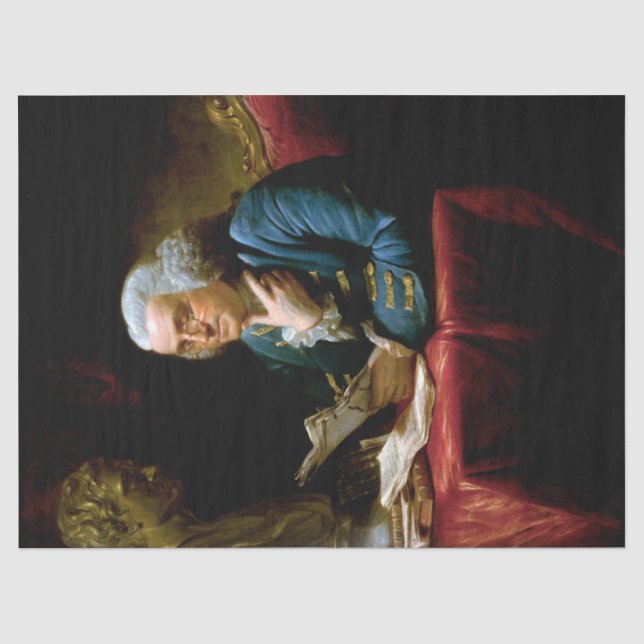 Papel De Seda Miniatura do Retrato, Benjamin Franklin Pai Fundad (Frente )