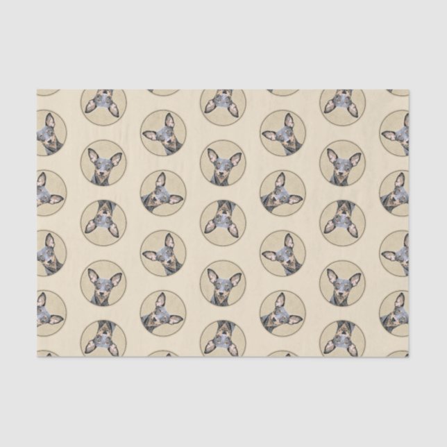 Papel De Seda Miniatura Pinscher Pintando Bela Arte Original de  (Frente )