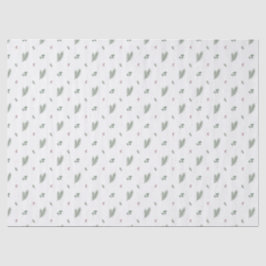 Papel De Seda Minimal Christmas Pattern, Pine, Berries