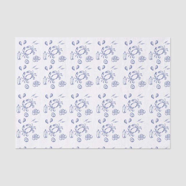 Papel De Seda Minimalismo da Comida do mar (Frente )