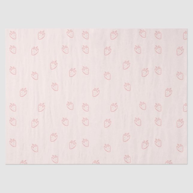Papel De Seda Minimalismo de Morango (Frente )