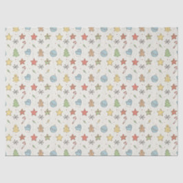 Papel De Seda Minimalist Cookie Doodles Christmas