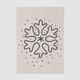 Papel De Seda Minimalist handdrawn snowflake