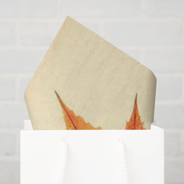Papel De Seda Minimalist Maple Leaves Art – Botanical Print (Sacola de presentes)