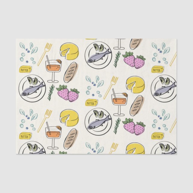 Papel De Seda Minimalista Foodie (Frente )