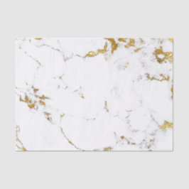 Papel De Seda Mínimo Elegante de Abstrato Dourada branca Marble