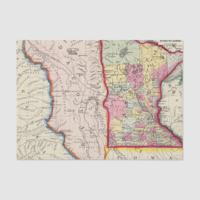 Papel De Seda Minnesota, e Dacotah (Frente )