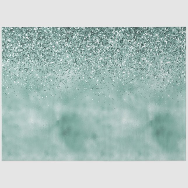 Papel De Seda Mint Glam Glitter Glitz (Frente )