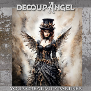 Papel De Seda Misteriosa Lady Decoupage de Asas