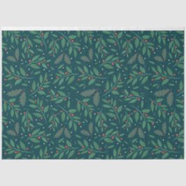 Papel De Seda Mistletoe Holly Charm Tissue Paper