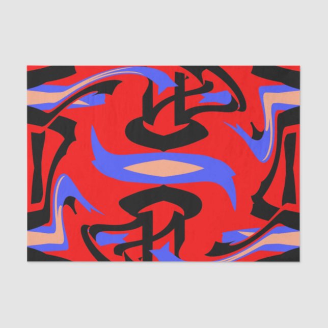 Papel De Seda Mistura de Arte Festiva Vermelha Nativa Indiana e  (Frente )