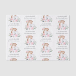 Papel De Seda Misturador De Bolo Flor Cor-De-Rosa Escamuflada Cu