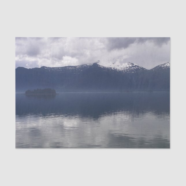 Papel De Seda Misty Alaskan Sea in Shades of Blue (Frente )