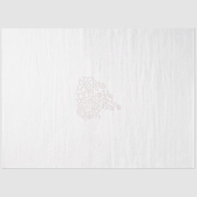 Papel De Seda Misty Rosa, Flush Mahogany, Decorative Design (Frente )