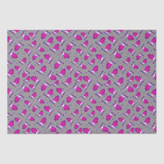 Papel De Seda Mittens retro_cinza (Frente )