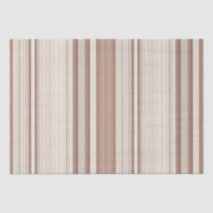Papel De Seda Mocha Orange Brown e Cream Stripes
