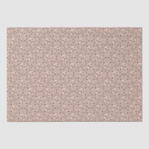 Papel De Seda Mocha Rococo Revival Lotus Mandala Art Ventiladore
