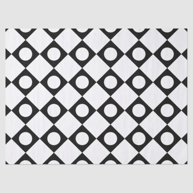 Papel De Seda Mod Retro Branco da década de 60 (Frente )