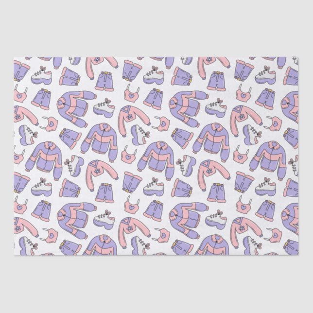 Papel De Seda Moda rosa Vibes 90s (Frente )