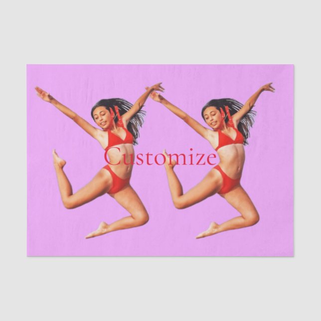 Papel De Seda Modelo Bikini Dançando Thunder_Cove (Frente )