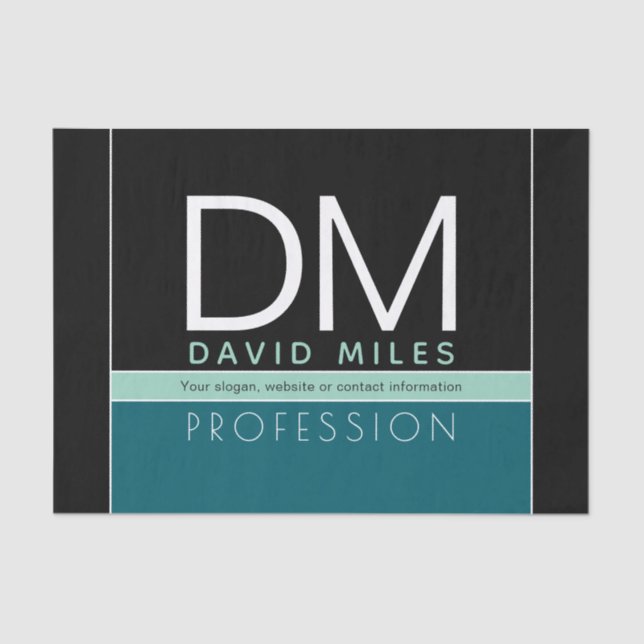 Papel De Seda Modelo de negócios moderno | Todas as cores person (Frente )