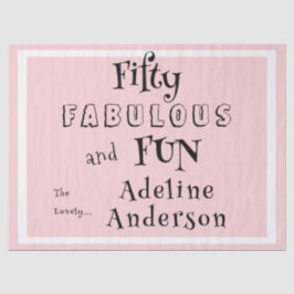 Papel De Seda Modern 50 and Fabulous Pink 50th Birthday Party