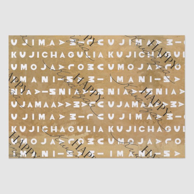 Papel De Seda Modern Happy Kwanzaa (Frente )