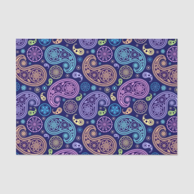 Papel De Seda Modern Paisley Pattern (Frente )