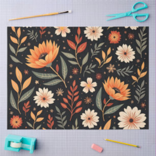 Papel De Seda Modern Vintage Linda Coleção Floral