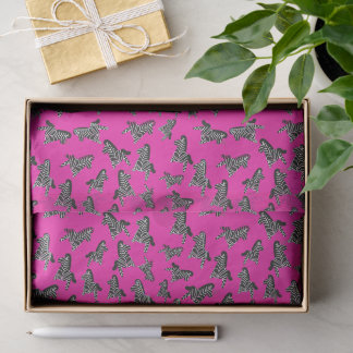 Papel De Seda Modern wild pink zebra