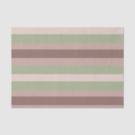 Papel De Seda Moderna Linear | Sage Envelhecido e Rosa Chá