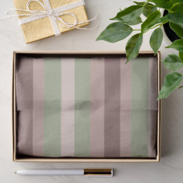 Papel De Seda Moderna Linear | Sage Envelhecido e Rosa Chá