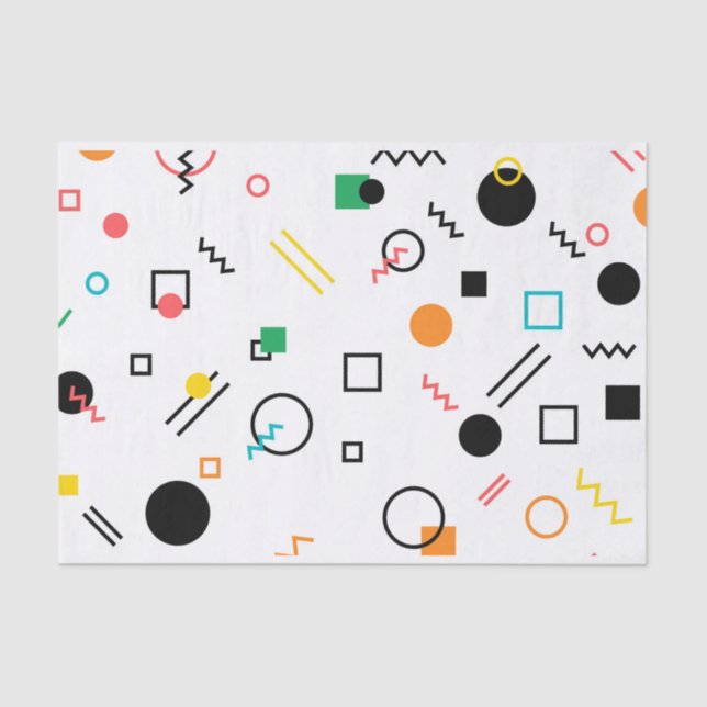 Papel De Seda Moderno, brincalhão, legal, tendências, geométrico (Frente )