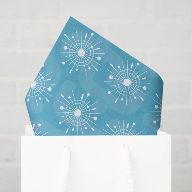 Papel De Seda Moderno século Médio Floco de Natal Atômico MCM (Sacola de presentes)
