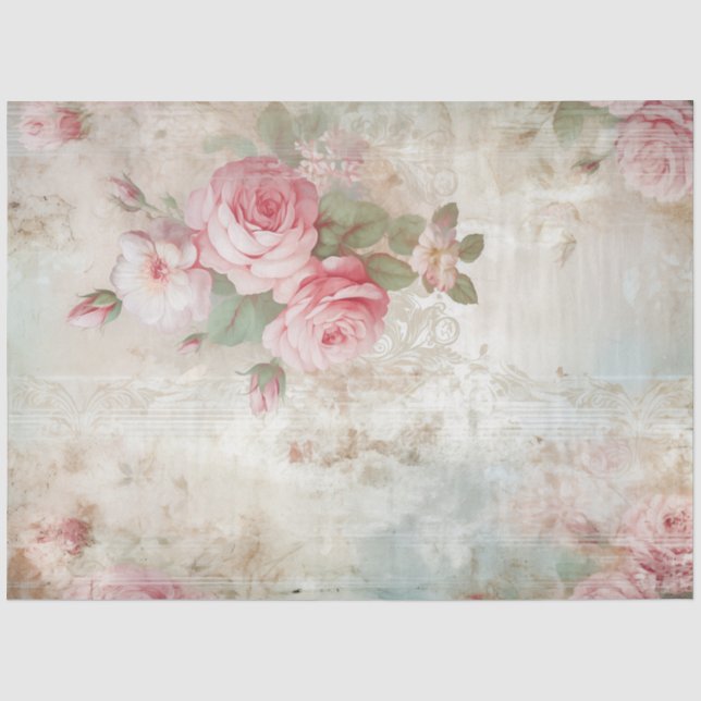 Papel De Seda Moedas cor-de-rosa macio efêmera (Frente )