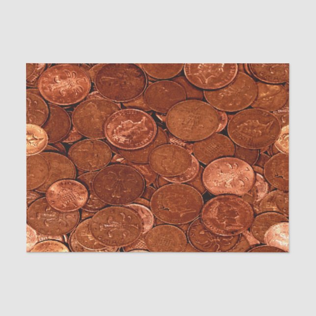 Papel De Seda Moedas de cobre (Frente )