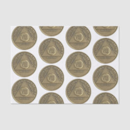 Papel De Seda Moedas do Aniversário de Recuperação de 7 Anos