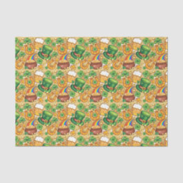 Papel De Seda Moedas E Chapéus Irlandeses