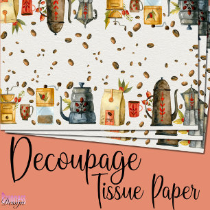 Papel De Seda Moinho aquoso vintado café moagem pote mog feijão