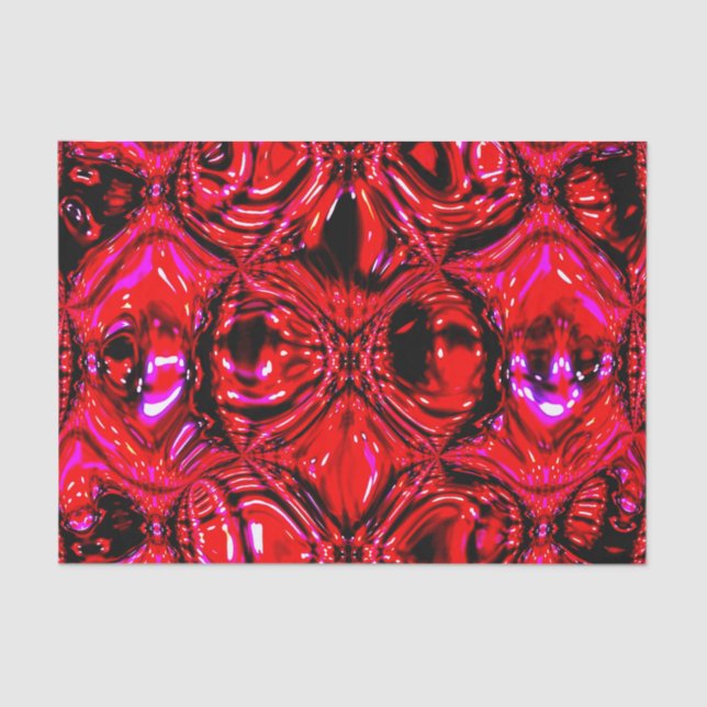 Papel De Seda 'Molten Red' Abstract Tissue Paper (Frente )