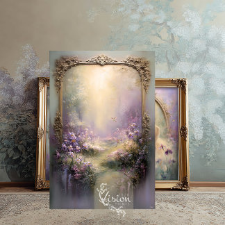Papel De Seda Momentos Delicados Jardim de Lavanda Beija-flor