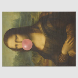 Papel De Seda Mona Lisa Piscando Goma-Bolha Rosa