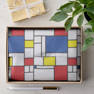 Papel De Seda Mondrian Minimalist Geometric De Stijl Modern Art