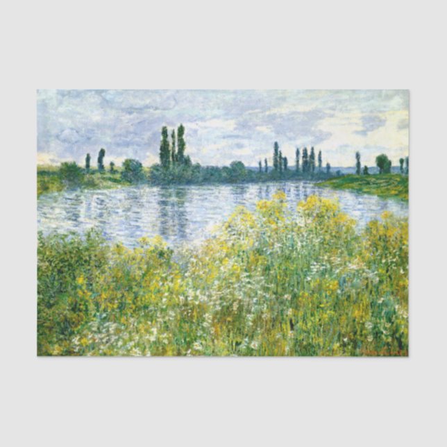 Papel De Seda Monet - Banks of the Seine at Vetheuil (Frente )