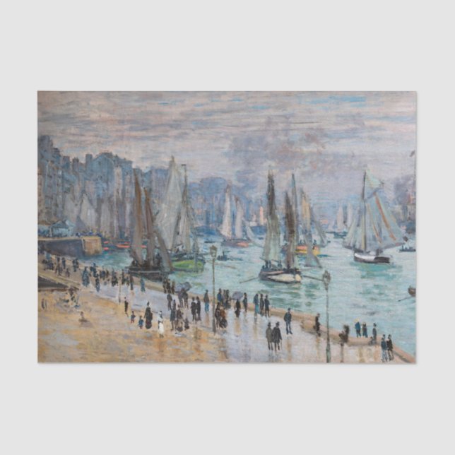 Papel De Seda Monet - Barcos De Pesca Que Saem Do Porto, Le Havr (Frente )